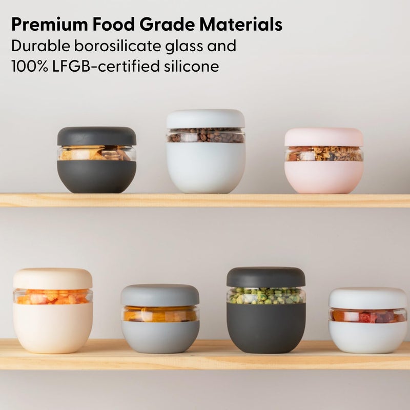 WP W&P Porter Seal Tight, Lunch Bowl Container w/ Lid | Charcoal 24 Ounces | Leak & Spill Proof, Soup & Stew Food Storage, Meal Prep, Airtight, Microwave and Dishwasher Safe, BPA-Free Glass - Image 4